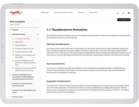 Tablet with chapter overview